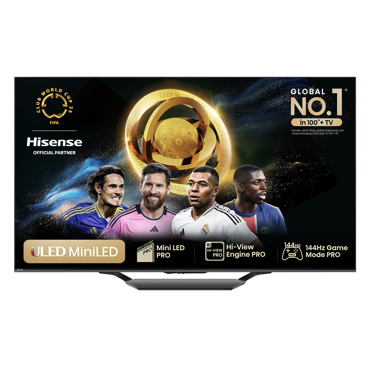Hisense Mini-LED ULED TV 65" 65U7NQ, 4K Ultra HD, VIDAA OS Smart TV, Full Array Local Dimming, Hi-View Engine PRO, 144Hz Game Mode Pro, Quantum Dot Colour