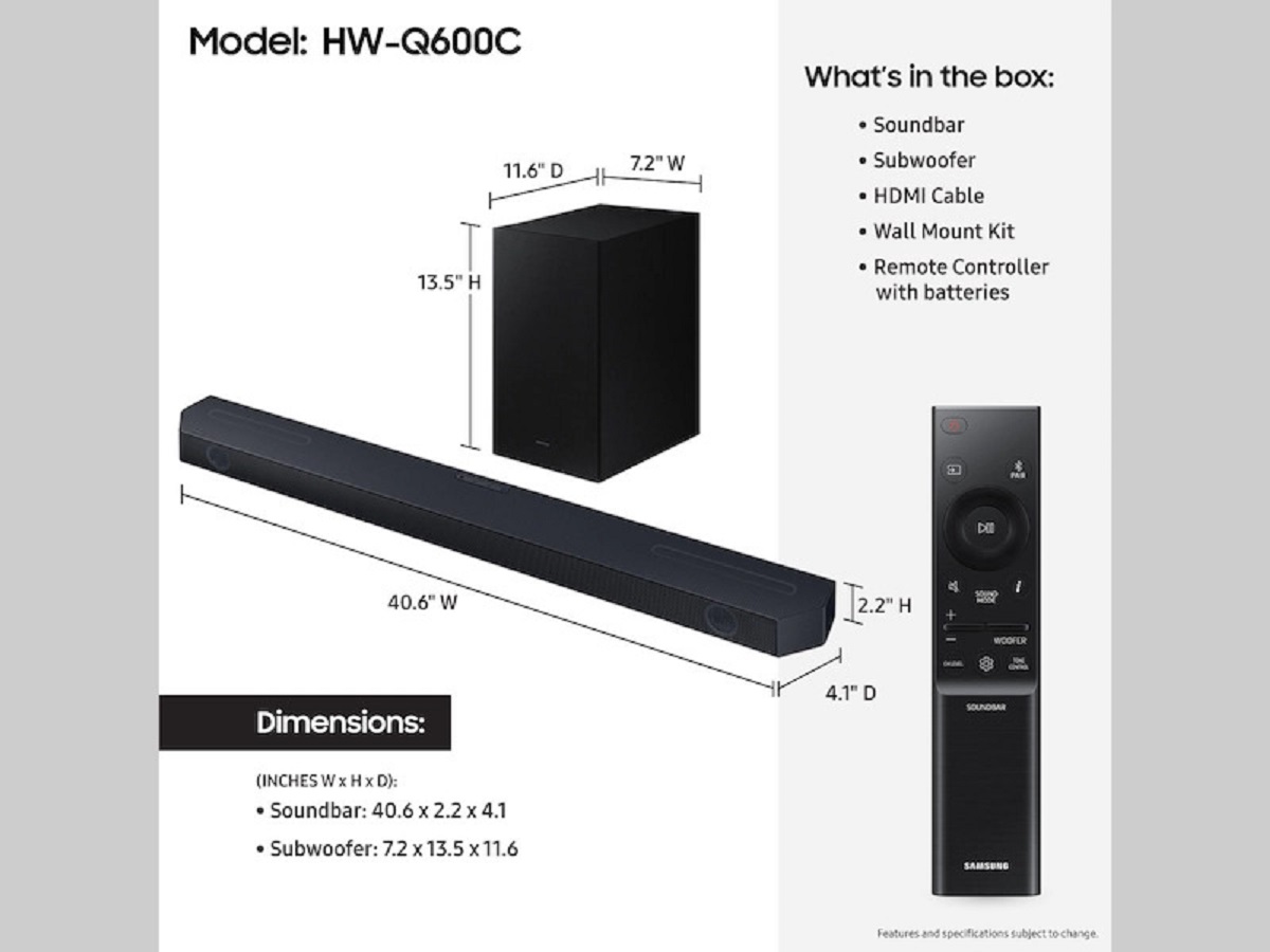 SAMSUNG Soundbar HW-Q600C/EN