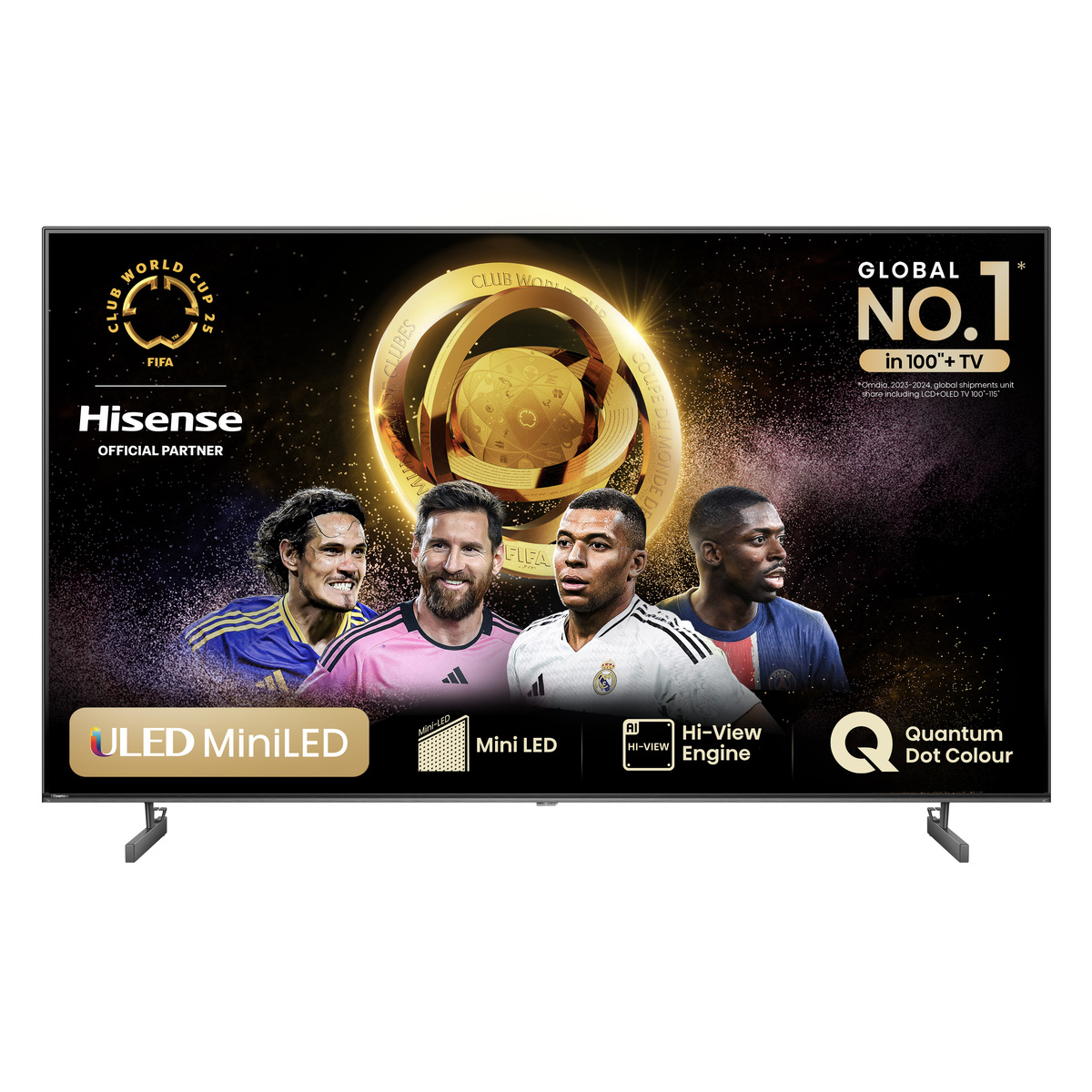 Hisense Mini-LED ULED TV 55" 55U6NQ, 4K Ultra HD, VIDAA OS Smart TV, Full Array Local Dimming, Hi-View Engine PRO, Quantum Dot Colour, Dolby Vision-Atmos, Total HDR