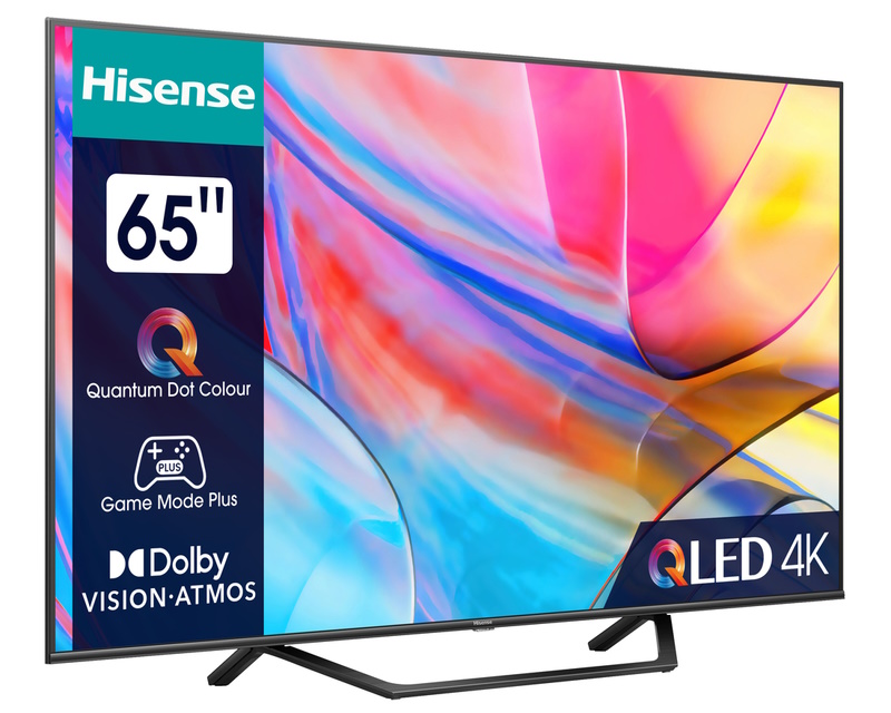 Hisense QLED TV 65" 65A7KQ, 4K Ultra HD, Smart TV, VIDAA U6, Quantum Dot Colour, HDR10+, Dolby Vision **MODEL 2023**