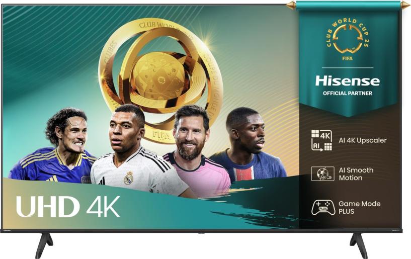 Hisense LED TV 65A6Q, 4K Ultra HD, VIDAA OS Smart TV, AI 4K Upscaler, AI Smooth Motion, Dolby Vision, Game Mode PLUS