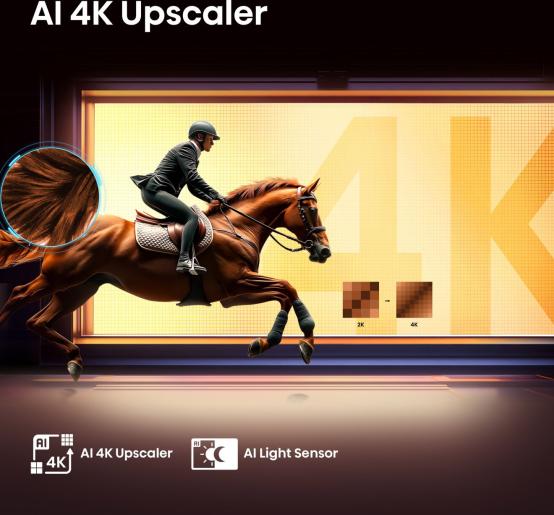 Hisense LED TV 65A6Q, 4K Ultra HD, VIDAA OS Smart TV, AI 4K Upscaler, AI Smooth Motion, Dolby Vision, Game Mode PLUS